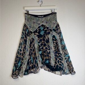 Vintage Diane von Furstenburg Silk Asymmetrical Skirt
